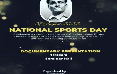 National Sports day Activities